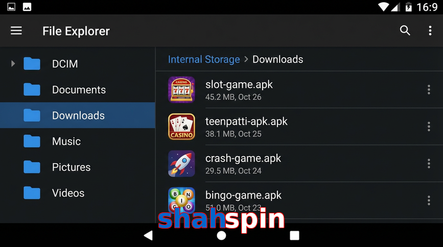 Main screen of Shahspin gameapk page for PK players